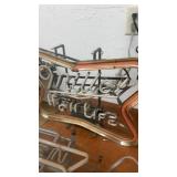 Antique Heavy Cast Iron Safe with Painted Detailing