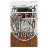 Antique Heavy Cast Iron Safe with Painted Detailing