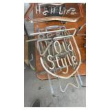 Antique Heavy Cast Iron Safe with Painted Detailing