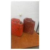 Pair of Vintage Military-Style Metal Gas Cans
