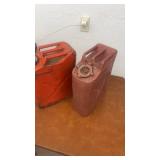 Pair of Vintage Military-Style Metal Gas Cans