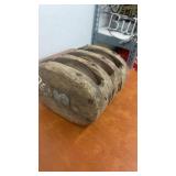 Antique Wooden Triple Sheave Pulley Block