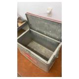 Vintage Grain Belt Metal Cooler with Red Lid