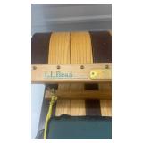 L.L. Bean Fleur du Snow Wooden Toboggan Sled with Cushion