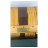 L.L. Bean Fleur du Snow Wooden Toboggan Sled with Cushion