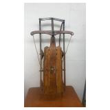 Vintage Flexible Flyer Wooden Sled with Steel Runners