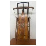 Vintage Flexible Flyer Wooden Sled with Steel Runners