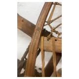 Vintage Wooden Snowshoes with Leather Bindings