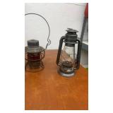 Collection of 4 Vintage Kerosene and Railroad Lanterns