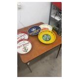 Collection of 5 Vintage Metal Advertising Serving Trays