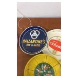 Collection of 5 Vintage Metal Advertising Serving Trays