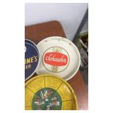 Collection of 5 Vintage Metal Advertising Serving Trays