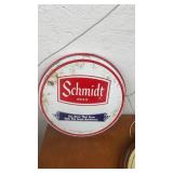 Collection of 8 Vintage Beer Advertising Trays - Budweiser, Schmidt, Edelweiss, Schlitz and More