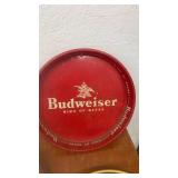 Collection of 8 Vintage Beer Advertising Trays - Budweiser, Schmidt, Edelweiss, Schlitz and More
