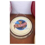 Collection of 8 Vintage Beer Advertising Trays - Budweiser, Schmidt, Edelweiss, Schlitz and More