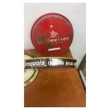 Collection of 8 Vintage Beer Advertising Trays - Budweiser, Schmidt, Edelweiss, Schlitz and More