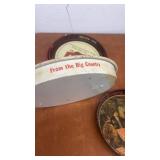 Collection of 8 Vintage Beer Advertising Trays - Budweiser, Schmidt, Edelweiss, Schlitz and More