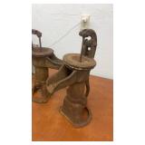 Pair of Vintage Cast Iron Hand Water Pumps