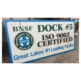 BNSF Dock #5 Burlington Northern Santa Fe Railway Sign 4ft by 8ft