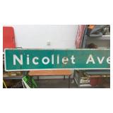 Nicollet Ave Street Sign Metal Vintage Road Sign 18” x 8ft