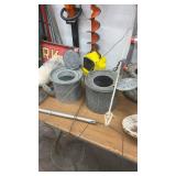 Vintage Fishing Collection with Baskets, Minnow Buckets, Net, and Accessories