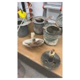 Vintage Fishing Collection with Baskets, Minnow Buckets, Net, and Accessories