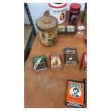 Collection of 23 Vintage Advertising Tins and Tobacco Tins