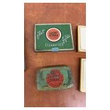 Collection of Vintage Cigarette and Tobacco Tins Including Omar, Lucky Strike, Chesterfield