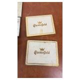 Collection of Vintage Cigarette and Tobacco Tins Including Omar, Lucky Strike, Chesterfield