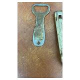 Vintage Bottle Opener Collection with Wall Mounts and Coca-Cola Tin