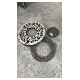 Lot of 3 Vintage Metal Grates with Ornate Designs