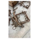 Collection of Vintage Animal Traps and Wooden Box