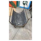 Antique Metal and Iron Firewood Log Holder