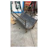 Antique Metal and Iron Firewood Log Holder