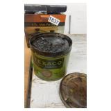 Vintage Texaco Graphite Axle Grease Tin with Contents