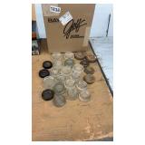 Collection of 19 Vintage Glass and Ceramic Jar Lids