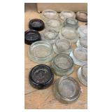 Collection of 19 Vintage Glass and Ceramic Jar Lids