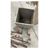 Collection of Vintage Hand Tools with Metal Storage Box