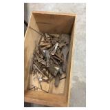 Wood Box of Assorted Vintage Hand Tools and Files