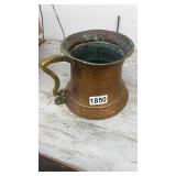 Lot with Antique Copper Mug and Dual Glass Insulator Bracket