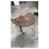 Vintage Cast Iron Tractor Seat with Mounting Bracket