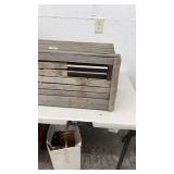 Wooden Slatted Crate with Side Handles