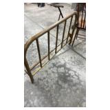 Antique Brass Twin Bed Frame with Casters