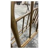 Antique Brass Twin Bed Frame with Casters