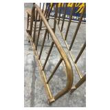 Antique Brass Twin Bed Frame with Casters