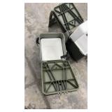 Pair of Insulated Hunting or Fishing Seat Coolers with Padded Backs