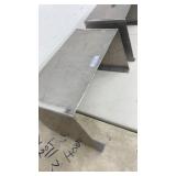 Pair of Stainless Steel Industrial Brackets or Shelves