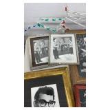 Collection of Framed Black and White Celebrity Photographs