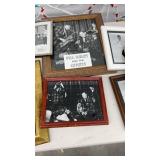 Collection of Framed Black and White Celebrity Photographs