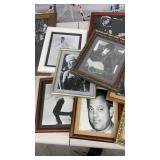 Collection of Framed Black and White Celebrity Photographs